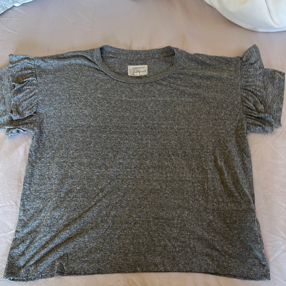 Current/Elliott Ruffle Sleeve Top size 1 aka small